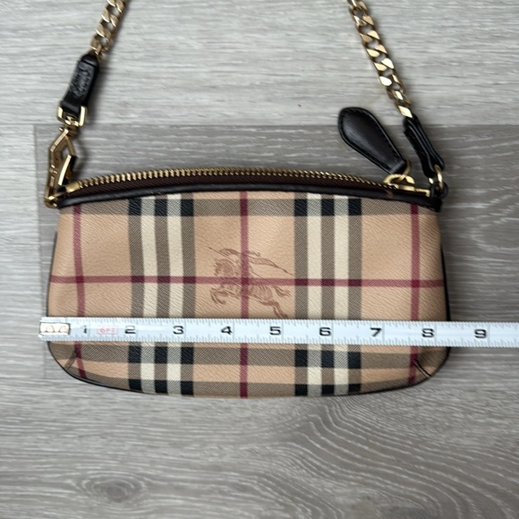 Burberry Haymarket Check Clara Pochette in Chocolate | EUC - Picture 8 of 12
